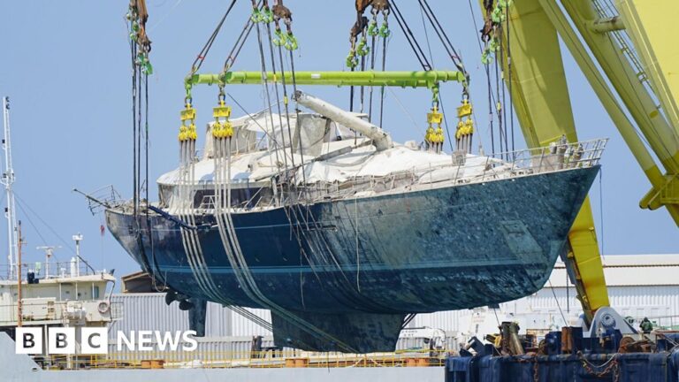 Examination of the sunken $30m yacht Bayesian wreck