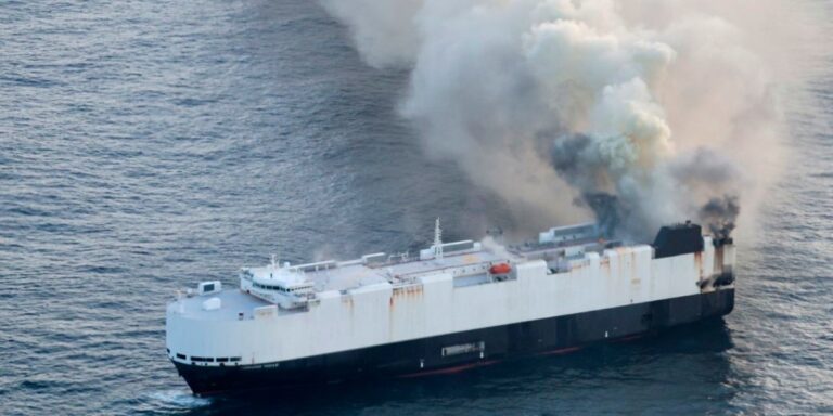 Fire on Ship in North Pacific Forces 22 Crew Members to Abandon Ship and Await Rescue