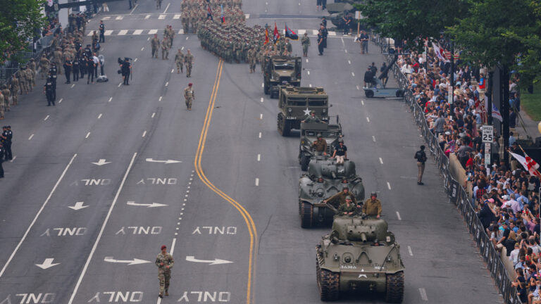 Donald Trump hosts military parade amidst nationwide ‘No Kings’ protests condemning him