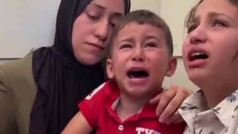 Gaza boy devastated after father dies in Israeli air strike during ongoing Israel-Palestine conflict