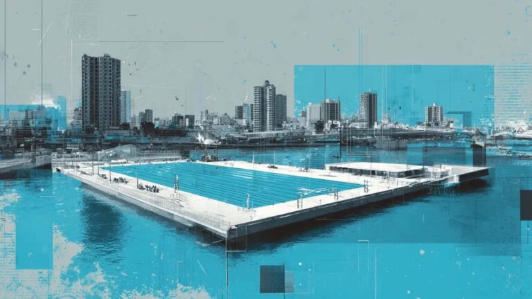 A Self-Filtering Floating Pool Revolutionizes City Swimming Experience