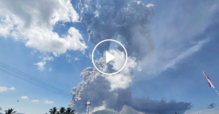 Volcano in Indonesia Erupts, Sending Ash Up to 11 Miles into the Sky