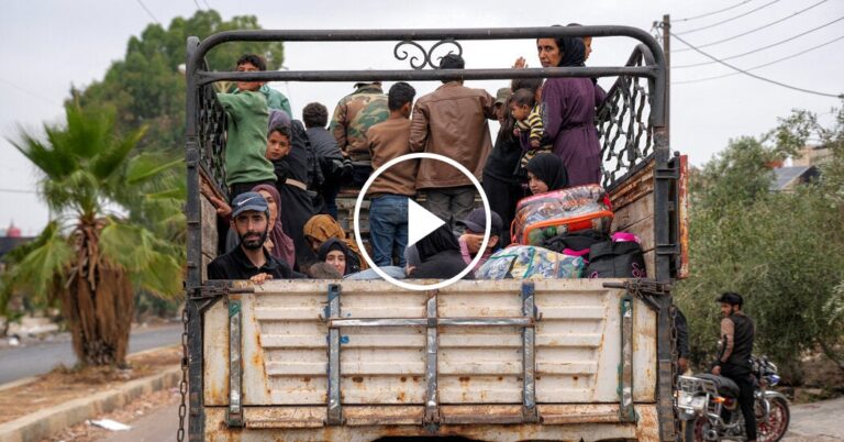 Families from the Bedouin community forced to evacuate Syrian province following violent conflict