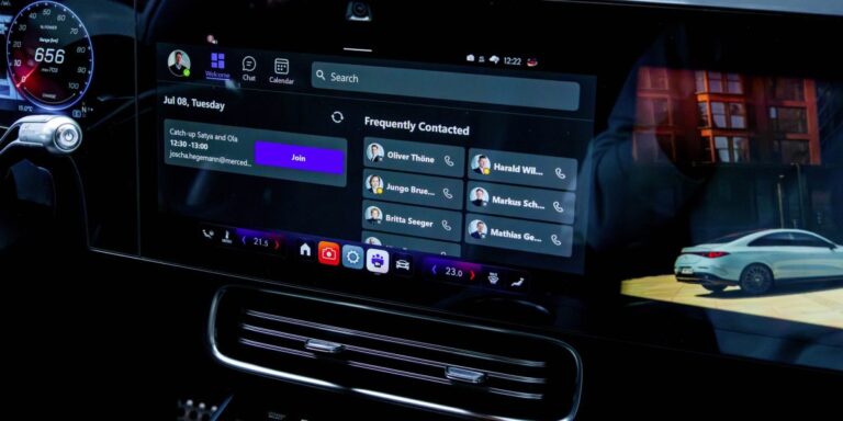 Mercedes-Benz introduces $60,000 luxury sedan with in-car camera for Teams meetings