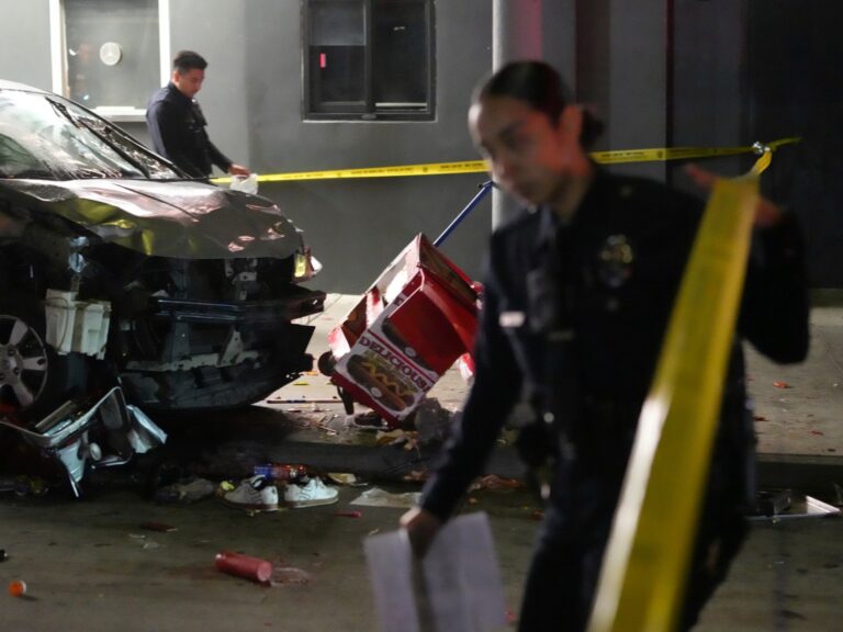 Driver charged with attempted murder in US after ramming car into LA nightclub