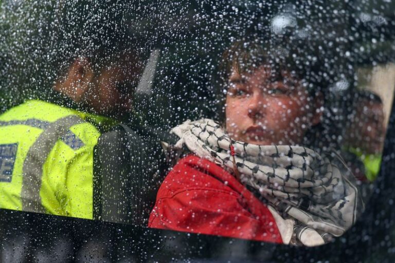 55 members of the banned Palestine Action group arrested by UK police at parliament rally.