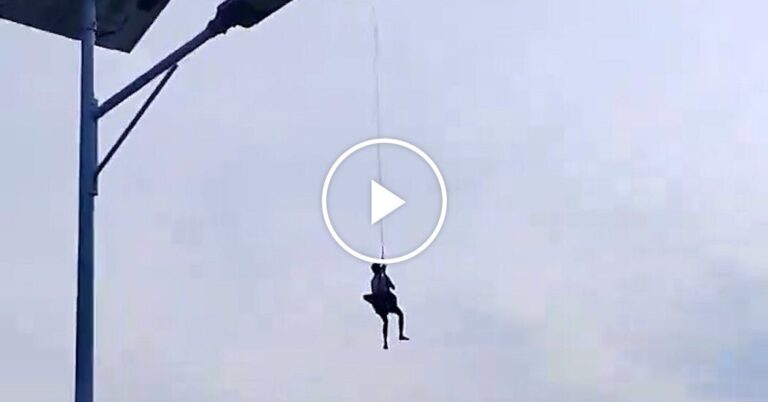 Drone Saves Individual Trapped in Floodwaters in China