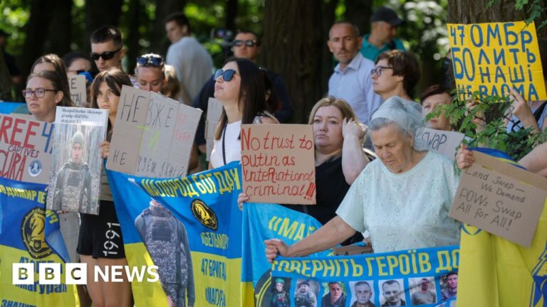 Ukrainians on the sidelines watch as Trump and Putin meet for talks in Alaska