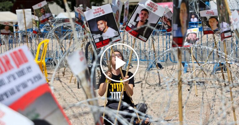 Protesters in Tel Aviv Rally Against Gaza Hostage Videos