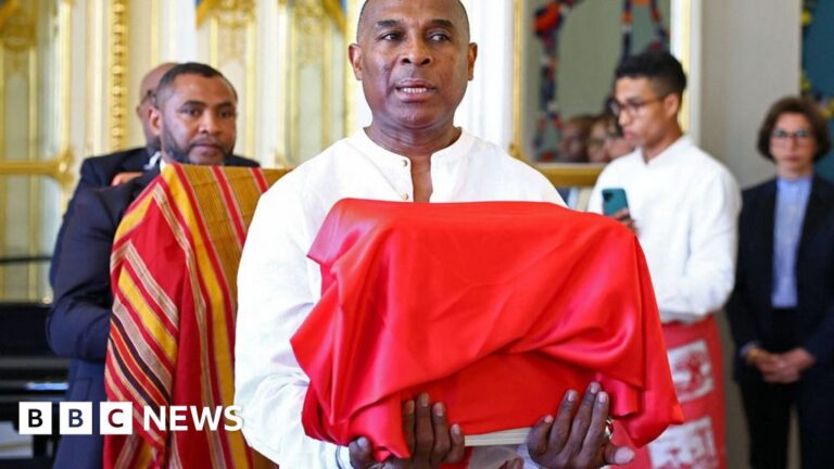 France returns the skull of monarch who was killed during the colonial era