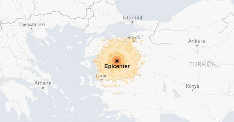 Map: Turkey Hit by 6.1-Magnitude Earthquake