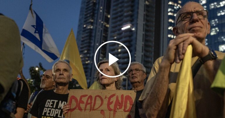 Israeli Defense Forces (I.D.F.) Pilots Stage Protest Against Gaza War Outside Military Headquarters