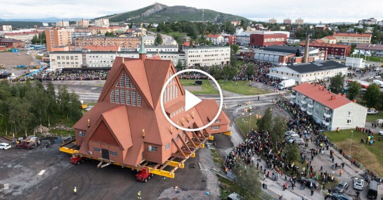 Mining Disruption Forces Church in Sweden to be Moved by Wheels