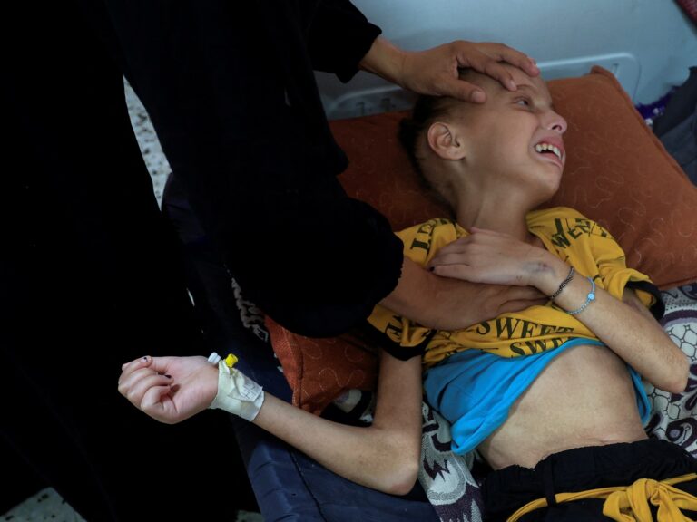 Thousands of Palestinian children in Gaza tent camps facing starvation amid Israel-Palestine conflict