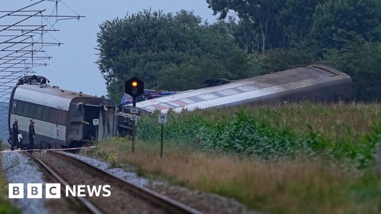 Danish train derails after hitting tanker, leaving one dead and multiple injured