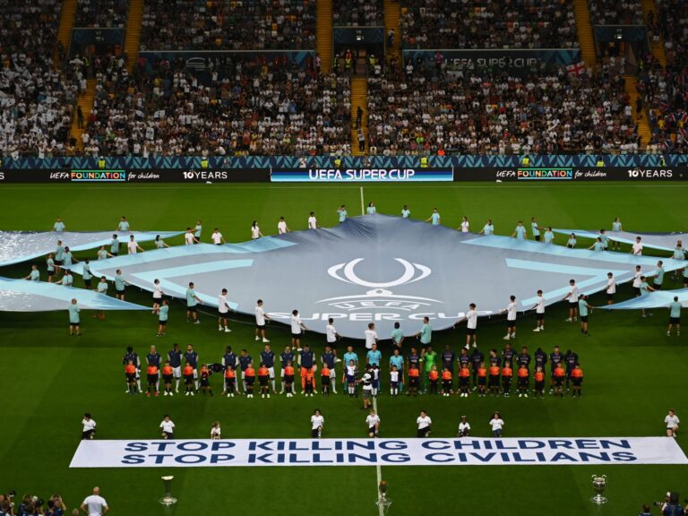 UEFA displays Gaza plea banner following fallout over Palestinian tribute | Latest News on Israel-Palestine conflict
