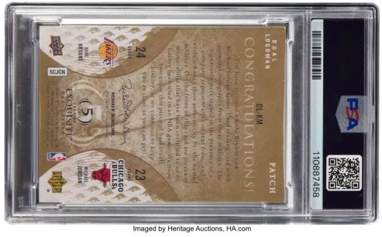 Record Breaking Sale of Michael Jordan and Kobe Bryant Signed Card Fetches $12.9 Million