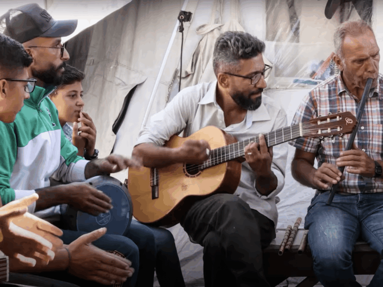Music teacher transforms Gaza’s sounds of war into a powerful form of resistance against Israel in the Israel-Palestine conflict