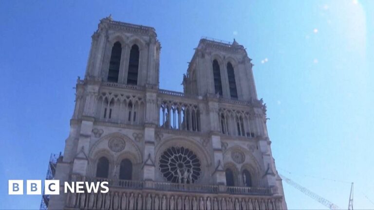 Six years after a devastating fire, the towers of Notre-Dame Cathedral are reopened.
