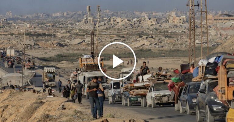 A Palestinian Resident Lives in Close Proximity to a Landfill Following Escape from Gaza City