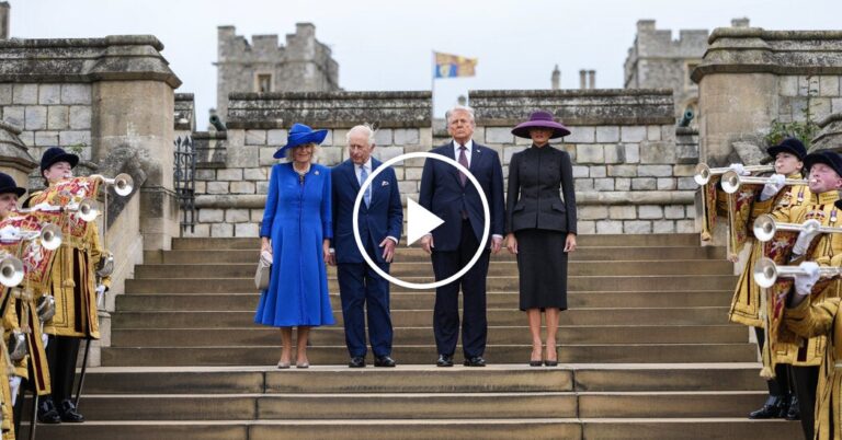 Protesters March in London as Trump Visits Britain
