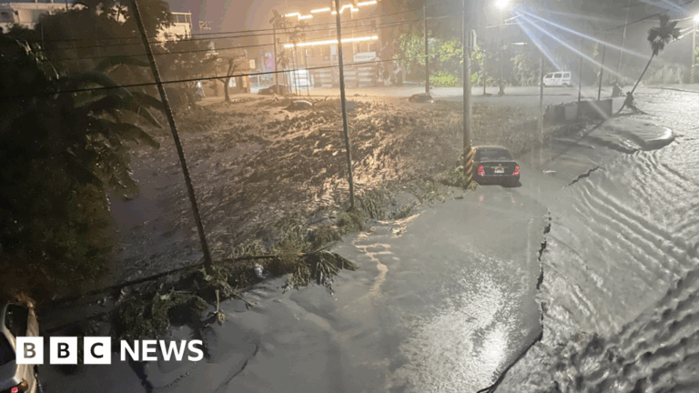 Strongest storm of the year barrels towards China, causing Taiwan lake to burst