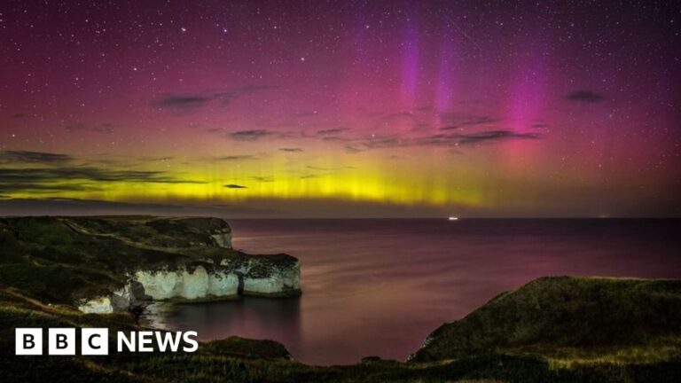 Northern Lights Display Captured in Timelapse Over the North Sea