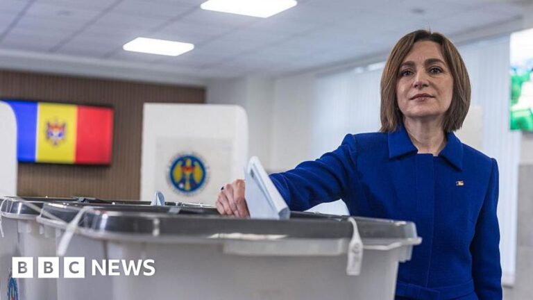 Moldovans are on edge as they await crucial election outcome amid leader’s concerns over Russian meddling.