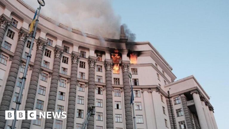 Prime Minister confirms Ukraine’s main government building in Kyiv targeted for the first time