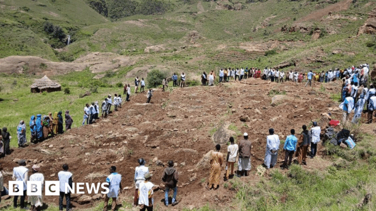 Group reports Sudanese villagers resort to using their hands to dig for landslide victims