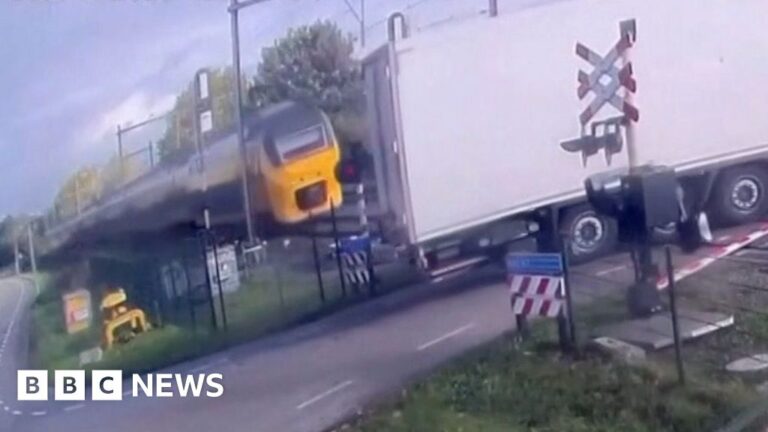 Dutch level crossing: Train collides with truck