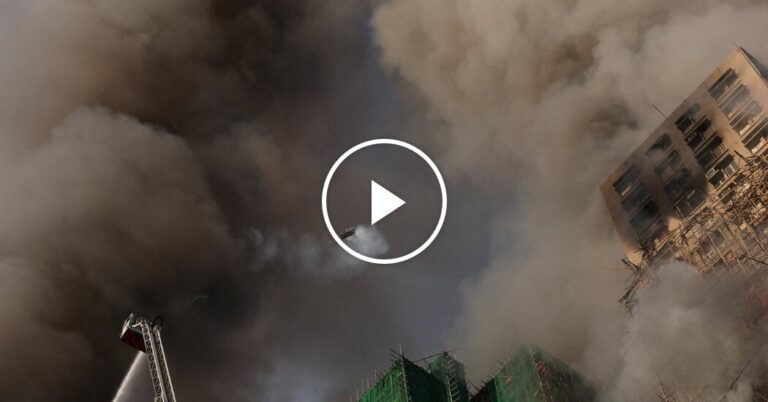 High-Rise Buildings in Hong Kong Consumed by Flames