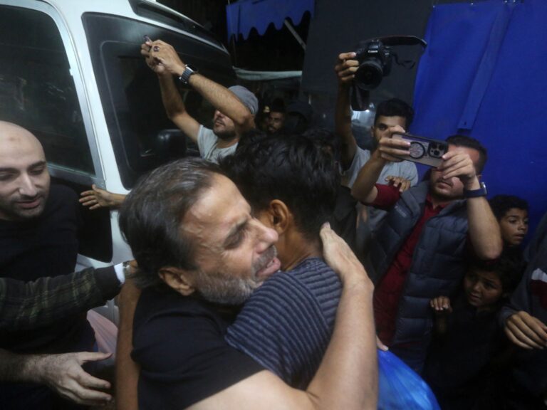 Reunited: Palestinians freed by Israel bring joy to Gaza as they reunite with families