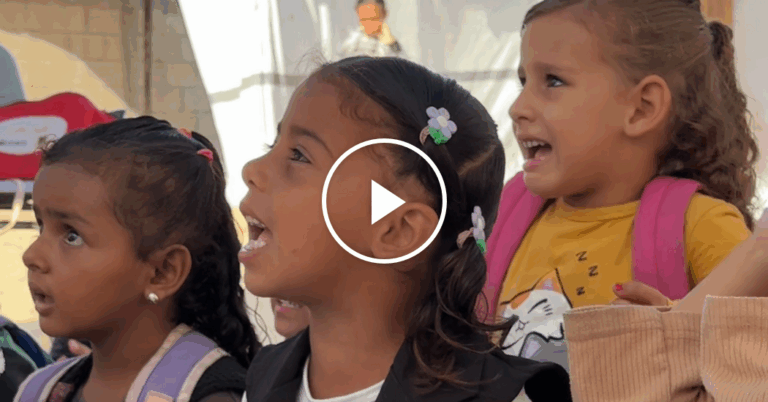 Hope Found by Students in Gaza’s Makeshift School