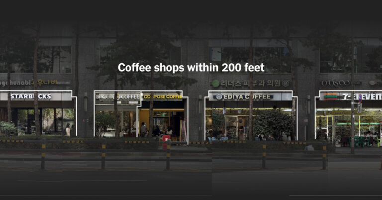 Coffee Shop Overload in South Korea