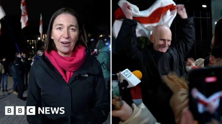 Belarusian political prisoners released, BBC captures celebrations