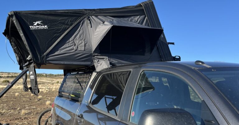Three/Four-Person Hardshell Rooftop Tent by Topoak Vision XL