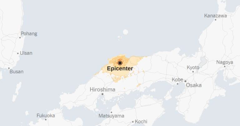 Japan Experiences 5.7-Magnitude Earthquake according to Map