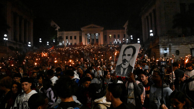 March to honor Cuban national hero shows solidarity against Trump | Donald Trump