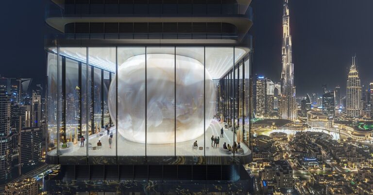 Sky Lounge in MVRDV’s Striking Dubai Skyscraper Resembles a Jewel
